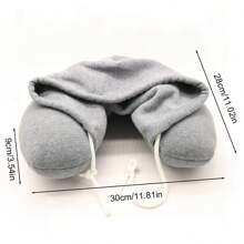 1 Gối kê cổ hình chữ U kèm mũ trùm đầu và lớp lót lông bên trong cho giấc ngủ trưa khi đi du lịch. Được làm từ chất liệu thoải mái, có mũ che mắt, lọc ánh sáng và thiết kế dây rút có thể điều chỉnh vừa vặn với cổ và đầu. Thích hợp sử dụng trên máy bay, xe buýt, tàu hỏa hoặc ô tô, và dành cho những du khách cần gối, chống nắng và riêng tư. - Đỏ - Xem 11