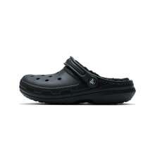 Crocs 男女通用冬季鞋，休閒舒適多功能203591-060經典毛毛拖暖版黑色 - 黑色 - 查看 1