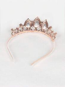 1 Rose Gold AB Crown Princess Tiara Girl Wedding Party Birthday Hair Accessory Royal - Rose Gold - View 4