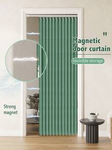 1 件,免費伸縮窗簾桿,波紋折疊門窗簾隔間,門口手風琴式門窗簾,衣櫃和房間隔間的褶皺折疊門窗簾 - 綠色 - 查看 4