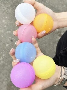 CHARMS 6 cái/bộ Có thể tái sử dụng Silicone Nước Quả bom , Súng Nước Chơi , Mùa hè Splash , Nước Công viên Đồ chơi - Hồng - Xem 5