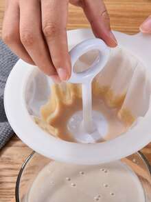 400-Mesh Soy Milk Filter Screen Flour Filter Sieve Mesh Smoothies Juice Filter Residue Removal Filter Hand-Made Tea Filter Separator - White - View 2