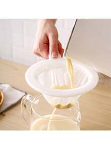 400-Mesh Soy Milk Filter Screen Flour Filter Sieve Mesh Smoothies Juice Filter Residue Removal Filter Hand-Made Tea Filter Separator - White - View 3