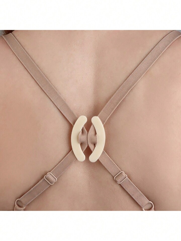 4pcs/2pcs Flower Shaped Bra Strap Clips, Invisible Anti-Slip Bra Strap Holders Women's Undergarment Accessories Invisible Slip-Proof Bra Strap Buckle For Lingerie - Crossback Straps, Transparent Buckle, Anti-Slip