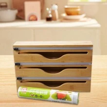 1 cái Tổ chức cắt màng bọc thực phẩm bằng tre, Vật dụng nhà bếp Màng bọc thực phẩm nhiều lớp hai chiều, Tổ chức túi đựng thực phẩm, Hộp đựng túi nhựa tự dán, Hộp đựng giấy bạc, Tổ chức lưu trữ trong nhà bếp - màu cơ bản - Xem 8