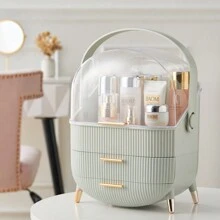 LIVINGANDHOME 14 Colors Multi-Function Makeup Storage Case, Cosmetics Organizer, Jewelry Organizer Case, Finishing Box, Makeup Storage Box, Cosmetic Box, JewelryBox, Makeup Organizer, Makeup Storage Organizer,Cabinet Decorative - Mint Green - View 6