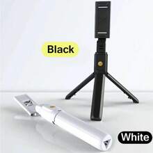 Selfie Stick & Live Streaming Phone Holder & Tripod & Handheld Anti-Shake Stabilizer Integrated All In One Universal Compact Telescoping Stand For Travel, Photography With Remote Control - White - View 3