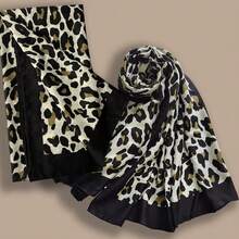 Khăn choàng cổ họa tiết da báo cho phụ nữ, chăn lớn, khăn choàng Cheetah - Nhiều màu - Xem 13
