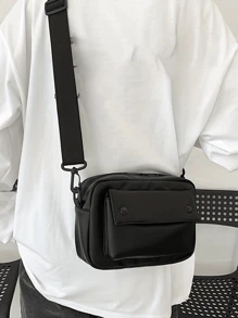 Men's Pu Shoulder Bag, Chest Bag, Coin Purse, Messenger Bag Winter Holiday Tote Bag Fany Pack Beach Bag Gym Bag Black Bag Hiking Large Capacity Multi-Functional Portable Vacation Hip Bag Christmas Gifts School Supplies New Life Items For Students Men Essentials Side Bag Purse Essentials Fashion Men's Bags Business Graduation Small Bag Body Bag Pouch