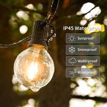 Outdoor Solar Powered Led Light Bulb G40 Plastic Shell Shatterproof, Waterproof, Perfect For Wedding, Camping, Party Decoration, Coffee Shop Lighting Outdoor Lights Fairy Lights, Solar Christmas Lights, Christmas Lights Outdoor, Solar Lights Outdoor