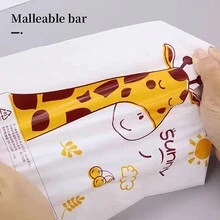 50入組塑料購物袋,餐廳袋-大量t恤塑料袋-(12.5" X 7.5")白色/小熊/鹿款 - 熊 - 查看 5