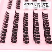 Diy假睫毛套裝,貂毛簇狀120根,附睫毛專用胶、封口劑、睫毛尖刷及睫毛用刷,蓬鬆睫毛簇裝扮假睫毛套裝 - 橘色 - 查看 3