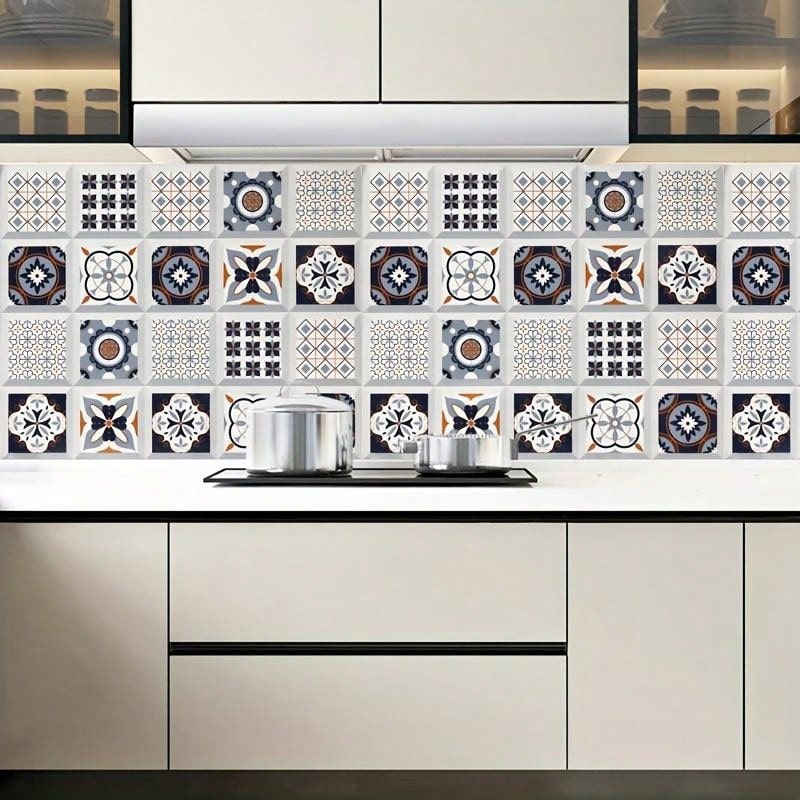 1 Roll Blue Grey Pvc Wallpaper With Instant Peel And Stick Technology