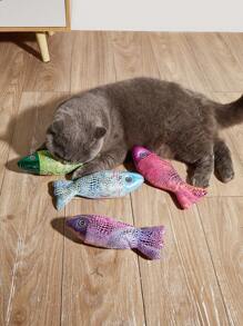 1pc Simulation Fish Cat Toy Stuffed Toy For Pet Self-Entertainment - Multicolor - View 2