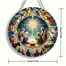 1pc Of Jesus Born To Catch The Sun, Stained Window Hanging, Acrylic Logo, Easter Decoration, Car Decoration,Home Decor ,Room Decor,Wall Decor