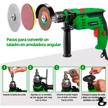 Impacto Taladro Destornillador Electrico Atornillador Llave - Negro - Ver 5