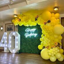 113PCS Yellow Balloons, Yellow Balloon Flower Arch Kit, Various Sizes 18/12/10/5 Inches, Ideal For Birthday, Sunflower Themed Party, Graduation Ceremony, Wedding Decorations, - Yellow - View 7