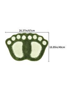 1 Miếng Dấu chân Hình dạng Sang trọng Thảm chùi chân - màu xanh lá - Xem 5
