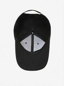 1pc Women's Black Line & Floral Printed Baseball Cap Outdoor Sun Hat Casual Valentine's Day Valentines - Black - View 6