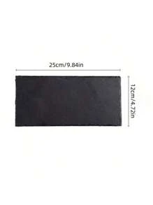 Set de 2 bandejas de servir de piedra natural, accesorio de fotografía, plato negro de sushi, bandeja para hornear pasteles y postres, plato de filete estilo occidental, regalo de Navidad