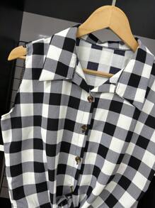 Women Blouses - 黑與白 - 查看 2