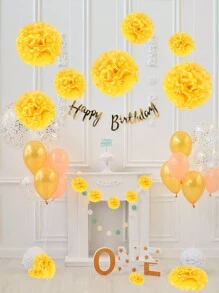 1 set/10 pièces, 10"8", 1 set=20 pièces, /6 pièces Boules de fleurs en papier créatives - Parfaites pour les fêtes d'anniversaire, les vacances et les artisanats - Petits cadeaux et fournitures pour les fêtes, décoration de scène de mariage et d'anniversaire européenne et américaine. Boules de fleurs en papier blanc, bleu, vert menthe, jaune. Fleurs en papier de soie Décorations de fête à suspendre pour mariage et anniversaire