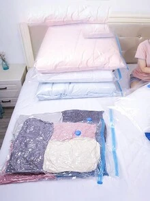 单件装真空压缩袋 个人衣物毛巾收纳袋 便携式收纳整理袋 被子收纳袋 压缩袋 家用加厚空白真空袋压缩袋 (配手动气泵 颜色随机) 房间装饰 家居装饰 秋季装饰 卧室装饰 - 白色 - 查看 9