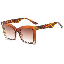 1 件男女通用方形猫眼复古 Y2K 潮流双色时尚眼镜，适合度假 - 彩色 - 查看 19