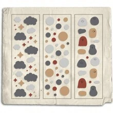 3 Hojas Pegatinas Lindas De Emoji Y Materiales De Papel Vintage/color Marrón - Multicolor - Ver 8