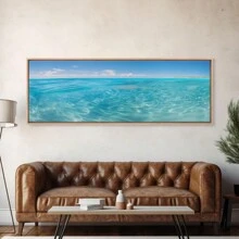 1入組特克斯和凱科斯群島全景印刷,美麗的海灘,大型壁畫,全景壁畫,風景攝影家居裝飾壁畫,不帶框架,適用於臥室、浴室、辦公室、廚房 - 彩色 - 查看 2