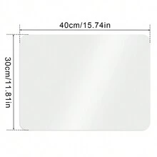 6pcs Transparent Plastic Placemats, Reusable Table Mats Suitable For Kitchen, Dining Room And Hotel - White - View 2