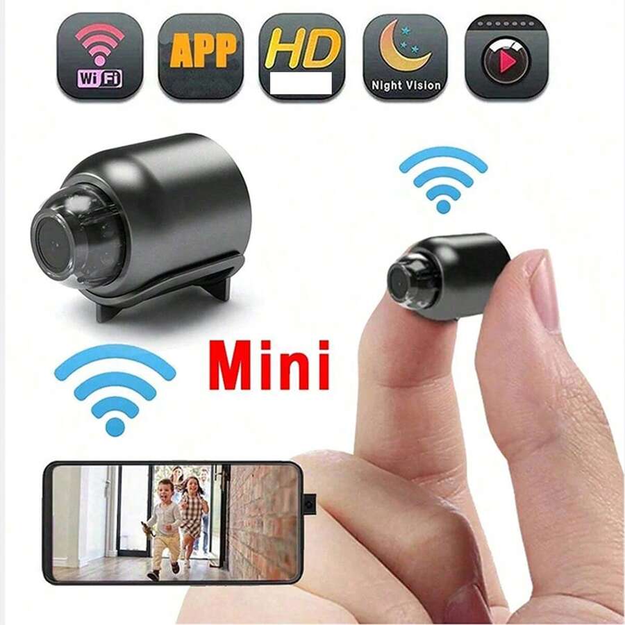 HD Mini WiFi Surveillance Camera, 2.4G WiFi Baby Monitor Night Vision Motion Detection Camera, Home Camera Surveillance - Black - View 1