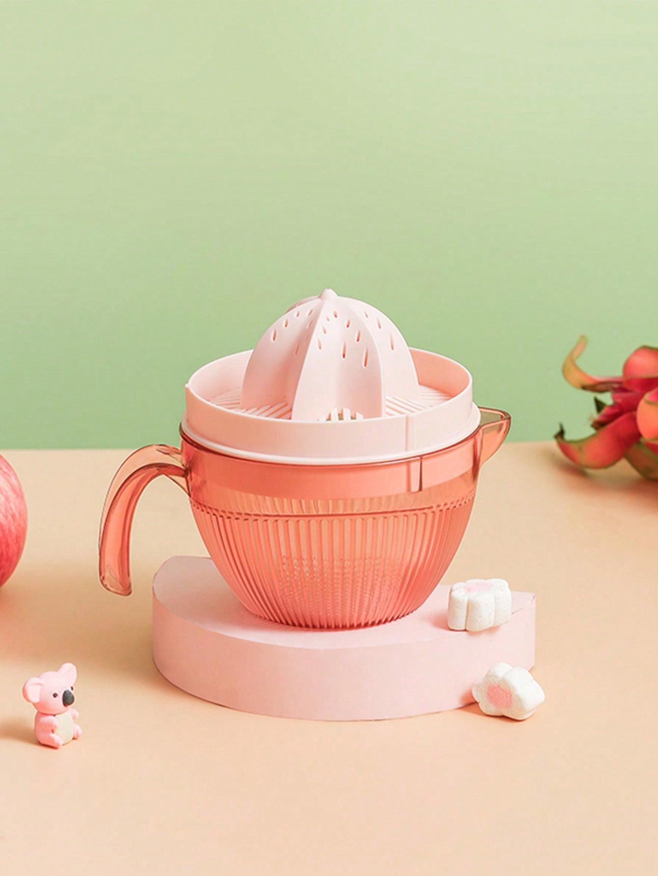 1pc Pink Manual Juice Extractor, Orange Juice Presser, Portable Citrus