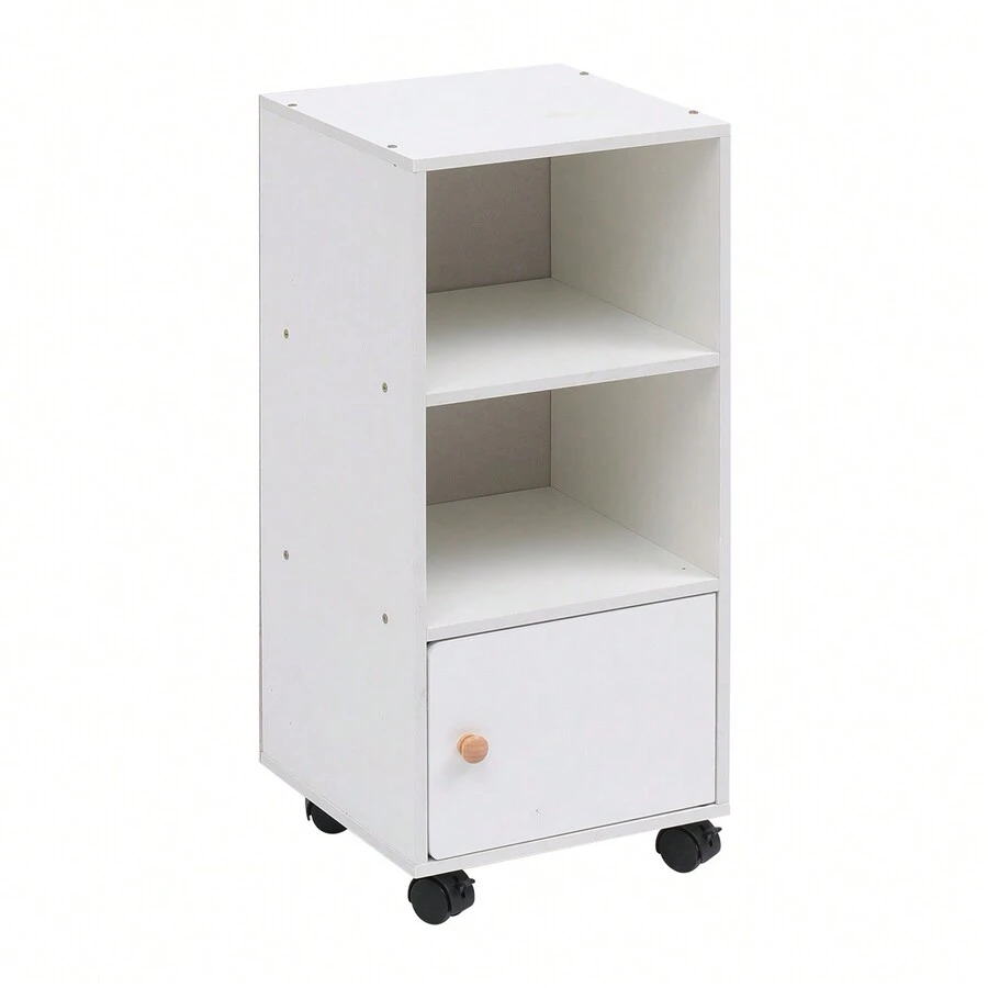 Mobile Storage Unit Desk Side Storage Cabinet For Office Under Desk Storage Rolling Cabinet For Home - White - View 1