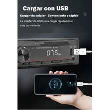 Estéreo para Coche Bluetooth Mp3 Manos Libres Radio Aux Fm Sd USB, Reproductor de Música MP3 Manos Libres Bluetooth Compatible con Todos los Smartphones