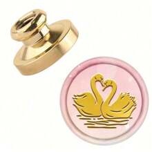 CYFUN DESIGN 1 件蒲公英/月亮/蘑菇/火堆/生命树/鲸鱼/考拉/蝴蝶蜡封黄铜印章头，适用于婚礼派对请柬信封卡片礼品包装返校 - 金色 - 查看 6