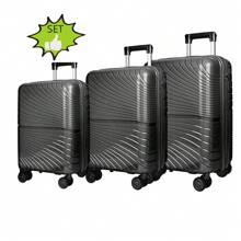 Asge Twin-Wheel Hardshell Luggage Set - M-L-XL Sizes For All Your Travels - Dark Grey - View 10