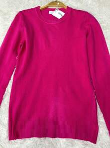 Women Sweaters - Hot Pink - View 2