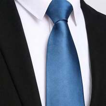 1 条 7.5 厘米/2.95 英寸纯色领带男士领带适合商务和婚礼 - 彩色 - 查看 17