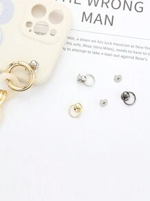 50pcs Cute Phone Charm Rings For Fashion Phone Case Hanger Compatible With IPhone, Android Phone, Gift For Birthday, Family, Friends Finger Ring Holder, Phone Grip, Phone Accessories
