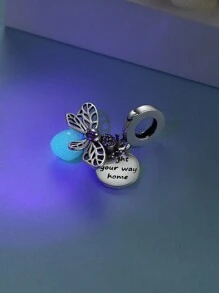 Un Colgante Plateado Luminoso De Luciérnaga Adecuado Para Pulseras O Collares Diy De Mujer, Regalo De Cumpleaños - Plateado - Ver 2
