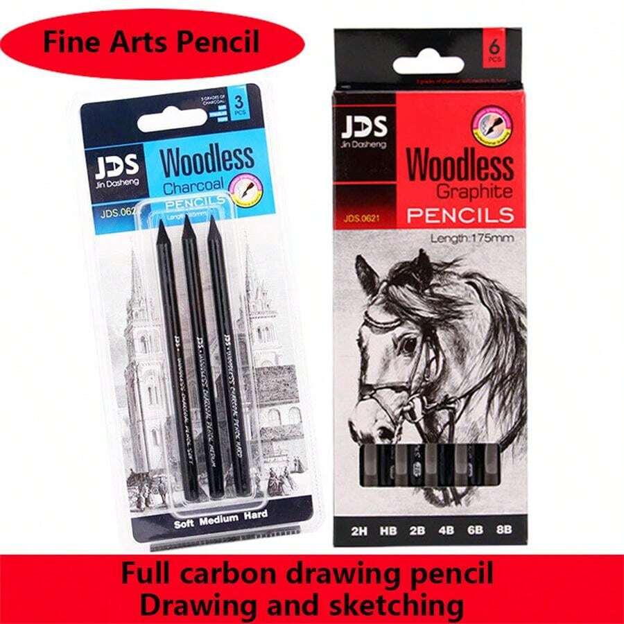 Professional Drawing Charcoal Pencils Full Carbon Sketching Pencil
