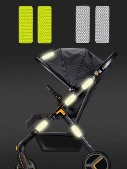 10 Stück/Packung Baby Kinderwagen Nacht-Reflektionsaufkleber, Anti-Kollisions Warnleuchtsteifen