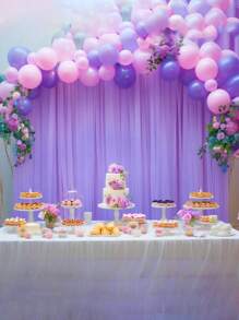 2/4pcs-Tulle Background Curtains, Transparent Background Curtains Suitable For Birthday Parties Wedding Spring Season Parties, Photography Background Decoration,Valentine's Day Decoration, Holiday Party Photography Background Decor,Hanging Curtain Background Decor, Thanksgiving Day, Halloween, Christmas