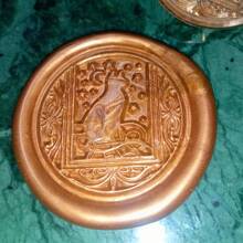 CYFUN DESIGN 1 件猫元素蜡封黄铜印章头无木柄复古黄铜可拆卸印章适用于收藏婚礼派对邀请函信封卡片礼品包装、返校、学校用品 - 金色 - 查看 6