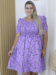 Plus Size Dresses - Màu tím - Xem 3