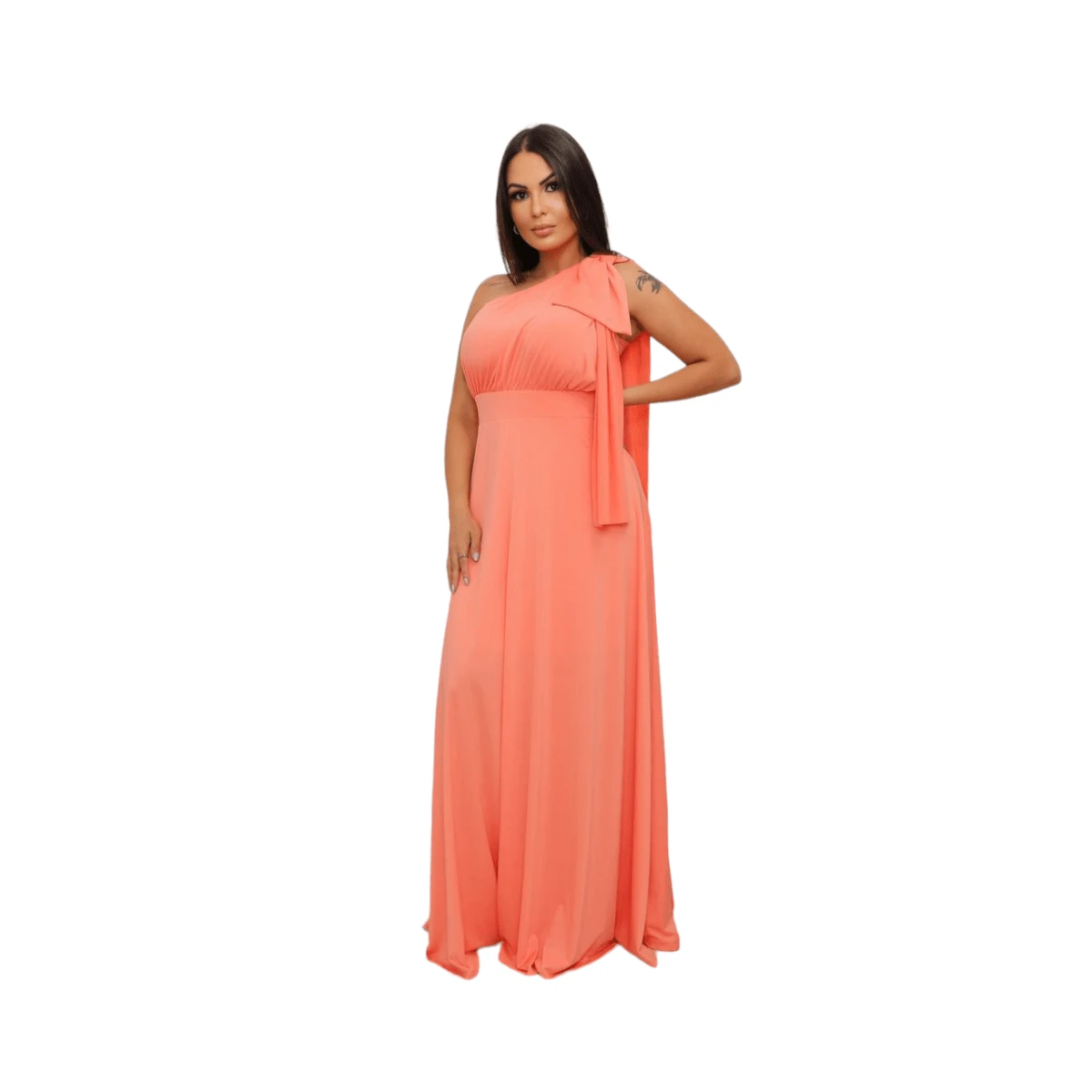 Women Dresses - Coral Pink - View 1