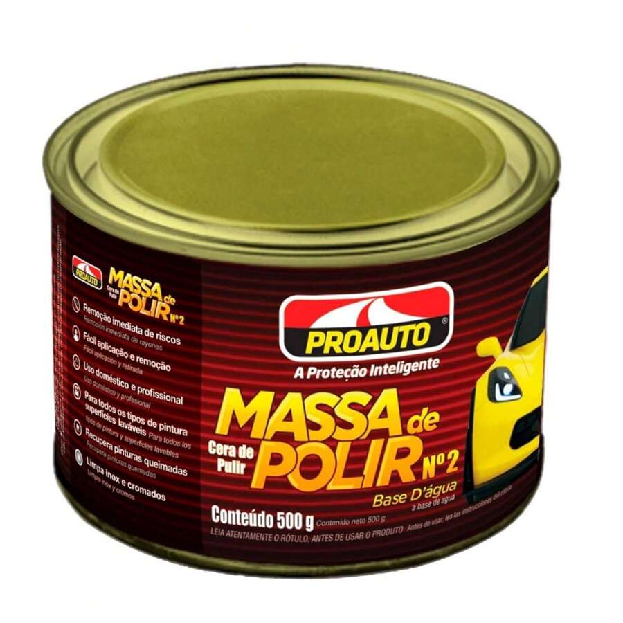 Massa de Polir n2 Tira Riscos Carro Moto Base Agua Proauto - Tamanho Único - Visão 1