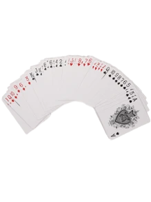 2 张/套塑料扑克牌，小文字，金属锡盒，5.7*8.7 英寸，创意，高端礼品，红黑混色，25 毫米，BARALHO，家庭娱乐，家庭聚会，数字识别，游戏，可洗，防水，100% 塑料，情人节礼物，婚礼游戏，情侣游戏 - 白色 - 查看 5