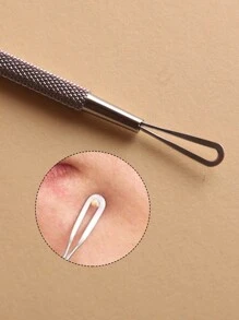 1 Miếng Thép không gỉ Hoa Xử lý Hai mặt Mụn Để loại bỏ Thích hợp Đối với Loại bỏ Mụn , Mụn đầu đen , Granules Khuôn mặt Dụng cụ vệ sinh - Bạc - Xem 3